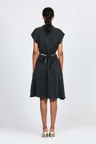 Vestido evasé - Antracita