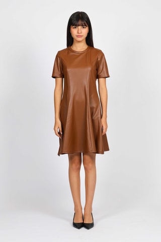 Vestido recto - Marrón