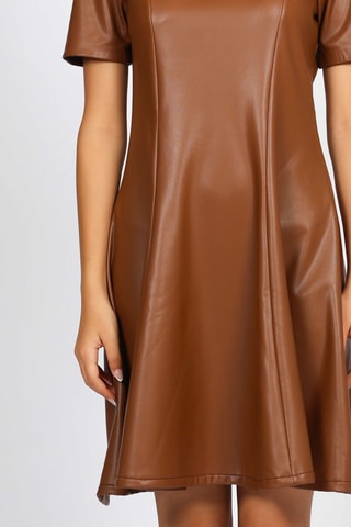 Vestido recto - Marrón