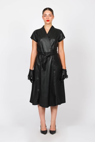 Vestido cruzado - Negro