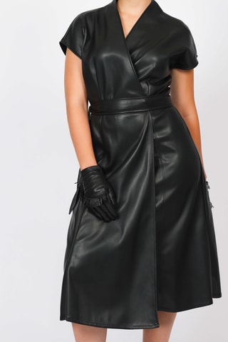 Vestido cruzado - Negro