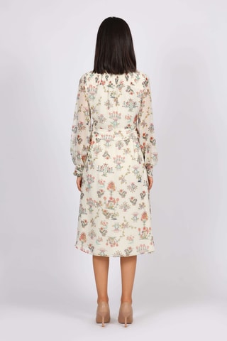 Vestido midi - Beige