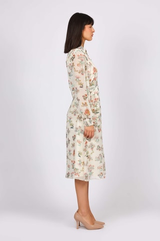 Vestido midi - Beige