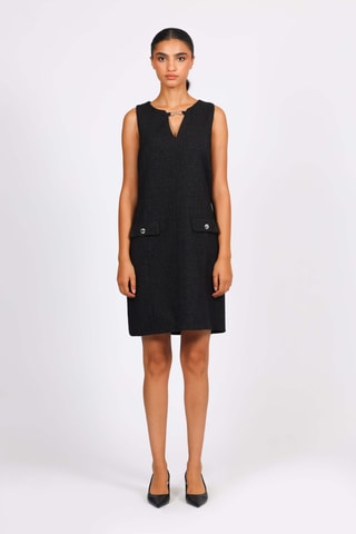 Vestido recto - Negro