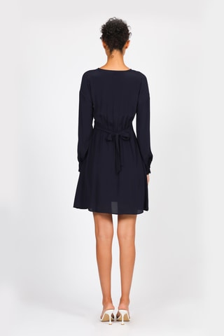 Vestido evasé - Azul marino