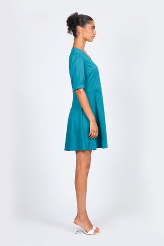 Vestido cruzado - Azul pato