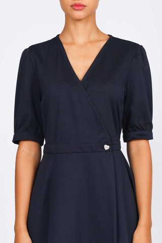 Vestido cruzado - Azul marino