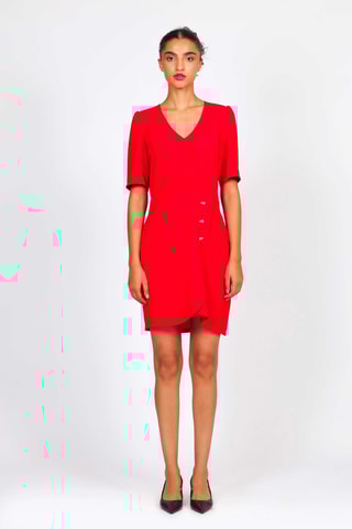 Vestido recto - Rojo 