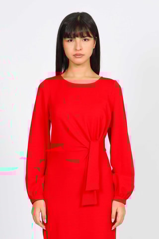Vestido recto - Rojo