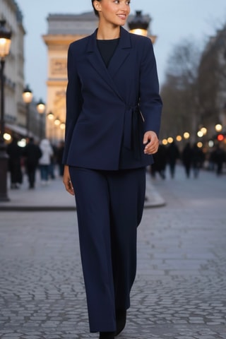 Chaqueta cruzada - Azul marino