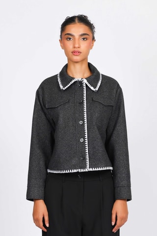 Chaqueta - Negro jaspeado