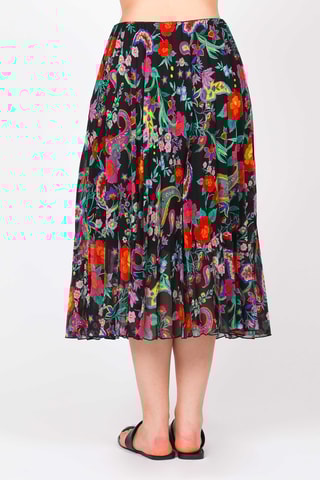 Falda midi - Rojo y verde claro