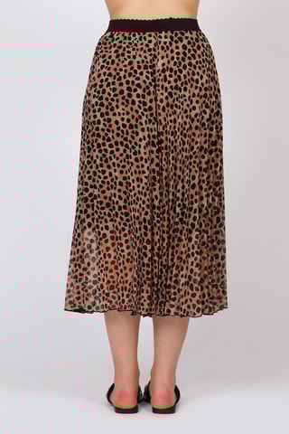 Falda midi - Marrón