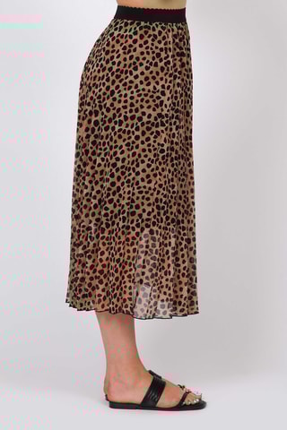 Falda midi - Marrón