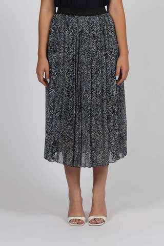 Falda midi - Negro y crudo