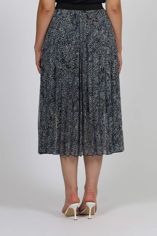 Falda midi - Negro y crudo