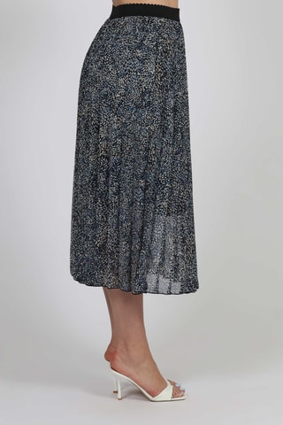 Falda midi - Negro y crudo