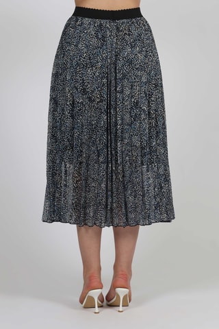 Falda midi - Negro y crudo