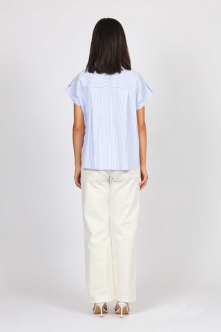 Camisa - Celeste y blanco