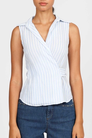 Camisa - Blanco y celeste