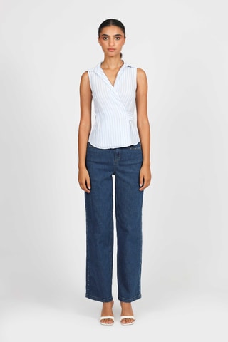 Camisa - Blanco y celeste