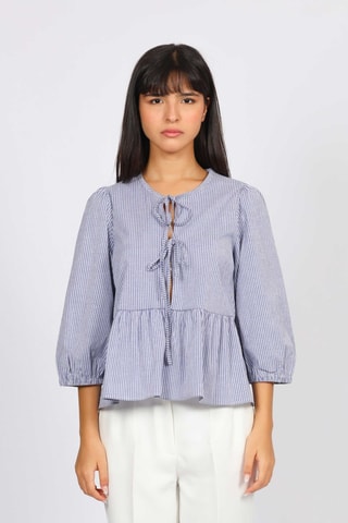 Blusa - Celeste y blanco