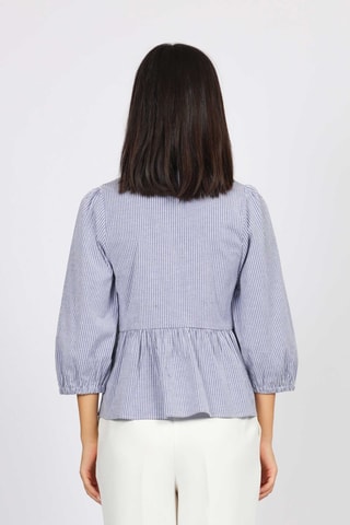 Blusa - Celeste y blanco