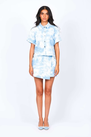 Camisa tie-dye - Celeste y blanco