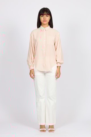 Camisa - Blanco y naranja