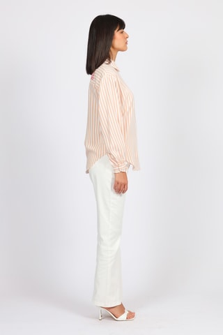 Camisa - Blanco y naranja