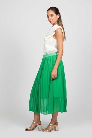 Falda plisada - Verde claro