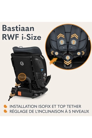 Autostoeltje Bastiaan RWF i-Size - Bordeauxrood - Vanaf de Geboorte - 40 tot 150 cm