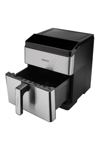 Friteuse à air en acier inoxydable, céramique et silicone - 8 l