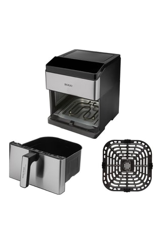 Friteuse à air en acier inoxydable, céramique et silicone - 8 l