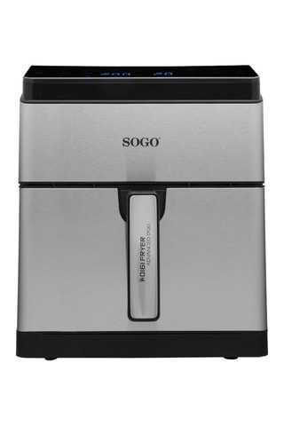 Friteuse à air en acier inoxydable, céramique et silicone - 8 l