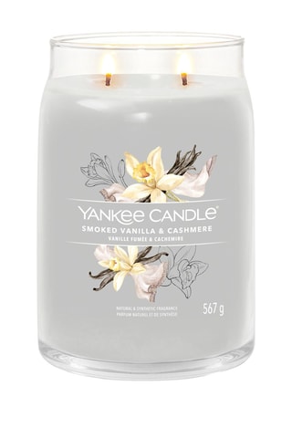 Bougie parfumée jarre grand modèle Signature - Vanille fumée & cachemire