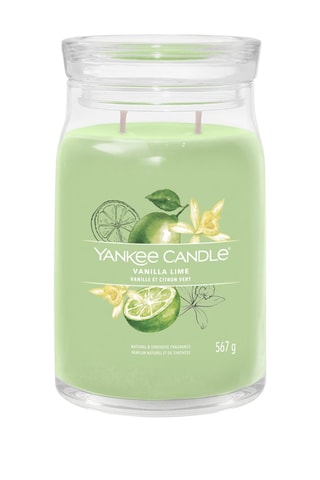 Vela perfumada jarra grande modelo - Baunilha e lima