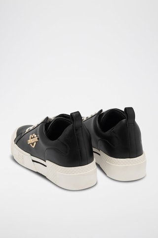 Baskets plateformes en cuir - Noir