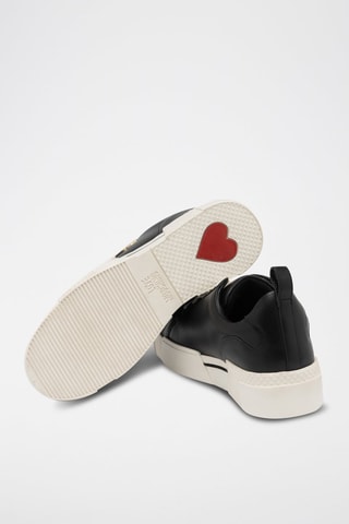 Baskets plateformes en cuir - Noir