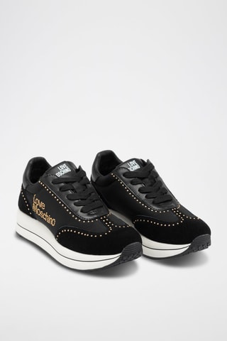 Baskets plateformes en cuir - Noir