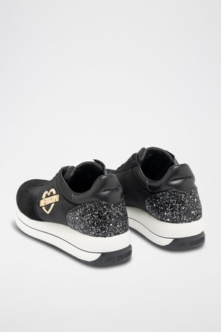 Baskets plateformes en cuir - Noir