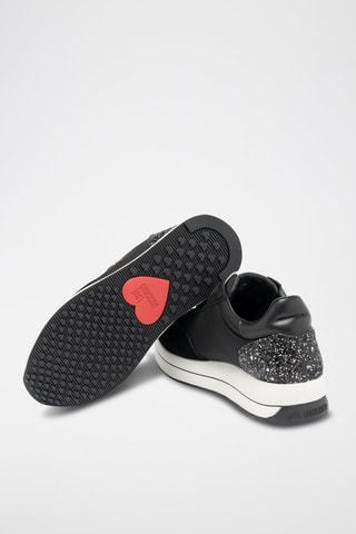 Baskets plateformes en cuir - Noir