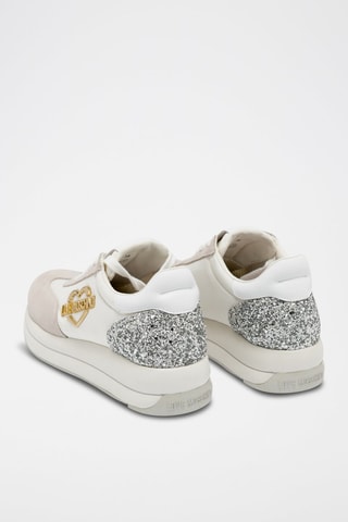 Baskets plateformes en cuir - Blanc