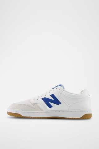 Baskets en cuir 480 - Blanc et bleu