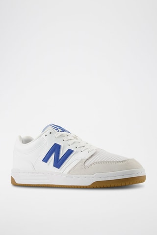 Baskets en cuir 480 - Blanc et bleu