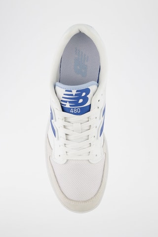 Baskets en cuir 480 - Blanc et bleu
