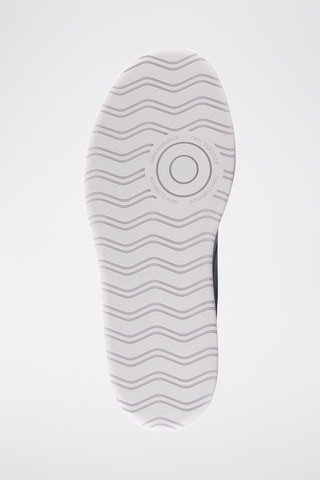 Baskets plateformes en cuir 302 - Blanc et bleu