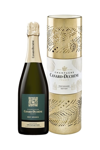 3 bouteilles de Champagne brut Reserve Reforest Action Canard Duchêne 3 x 75 cl et Etui Photophore