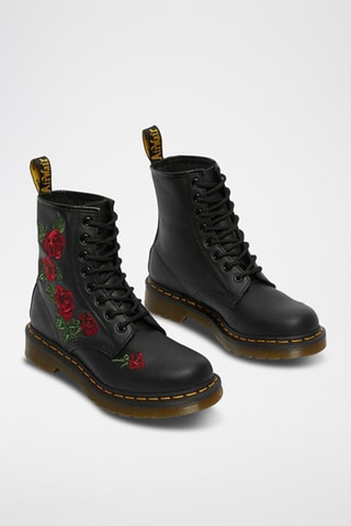 Bottines en cuir 1460 Vonda Softy T - Noir et rouge