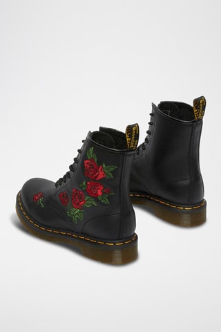 Bottines en cuir 1460 Vonda Softy T - Noir et rouge